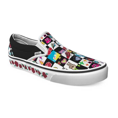 Vans Customs Doodle Check Slip-on (customs)