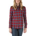 Vans Adolescence Flannel (flame Scarlet) Womens T-shirts