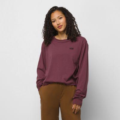 Vans Junior Long Sleeve Crop Bff Tee (catawba Grape)