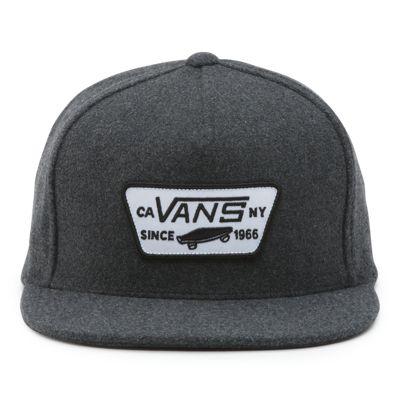 Vans Full Patch Snapback Hat (asphalt Heather Felt)