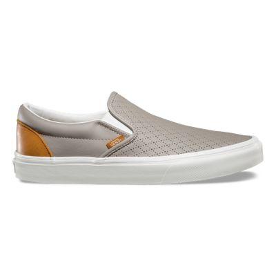 Vans Leather Perf Slip-on (moon Rock/cashew)