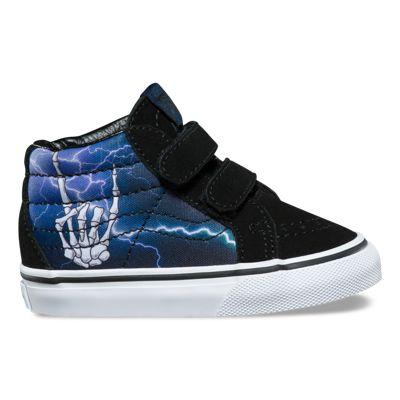 Vans Toddler Rocker Bones Sk8-mid Reissue V (lightning/black)