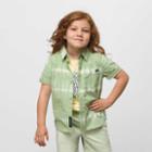 Vans Little Kids Peace Of Mind Buttondown Shirt (celadon Green/tie Dye)