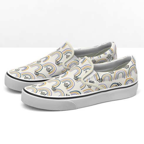Vans Classic Slip-on (rainbow Mini Check Marshmallow/white)