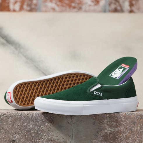 Vans Wrapped Skate Slip-on Shoe (green/white)