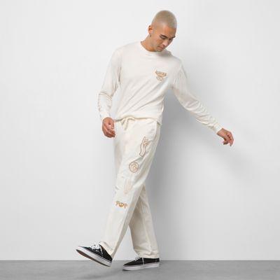Vans Range Loose Tapered Elastic Waist Pant (antique White/bone Brown)