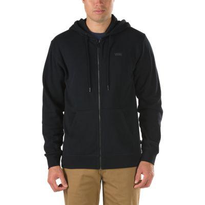 Vans Mens Shoes Skate Shoes Mens Shoes Mens Sandals Core Basics Zip Hoodie Iv (black)