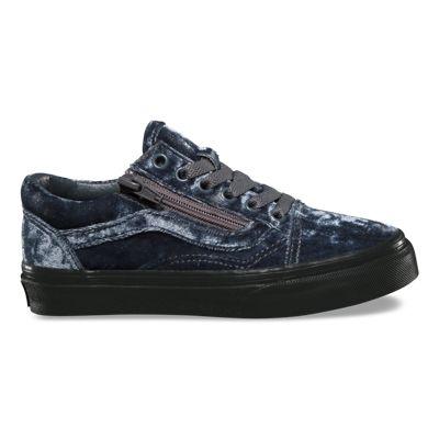 Vans Kids Velvet Old Skool Zip (gray/black)