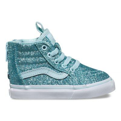 Vans Toddlers Shimmer Sk8-hi Zip (blue)