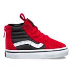 Vans Toddler Suede Suiting Sk8-hi Zip (racing Red/black Denim)
