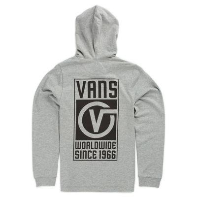 Vans Boys Van Doren Hooded Longsleeve T-shirt (cement Heather)