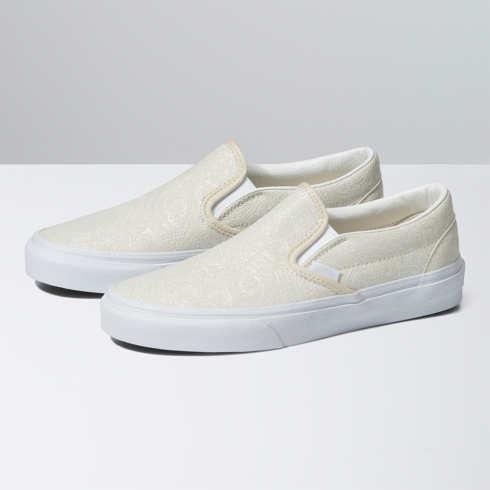 Vans Princess Paisley Classic Slip-on Shoe (bone White)