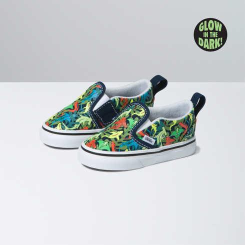Vans Toddler Slip-on V (glow Sharks Dress Blues)