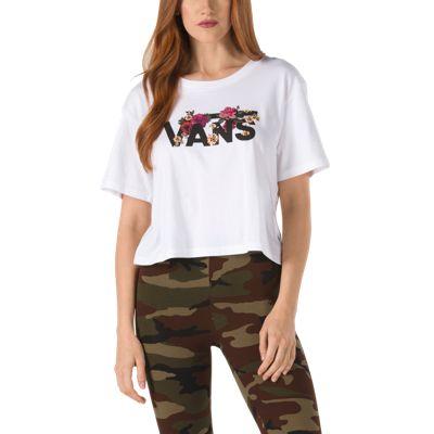 Vans Botanic V Bell Sleeve Crop Tee (white)