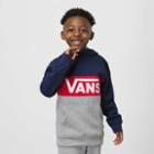 Vans Little Kids Color Block Pullover Hoodie (dress Blues/true Red)