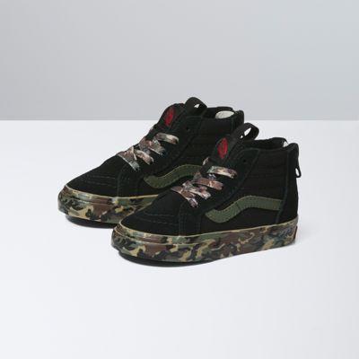 Vans Toddler Camo Sidewall Sk8-hi Zip (black)