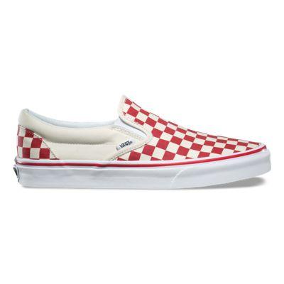 Vans Primary Check Slip-on (racing Red/white)