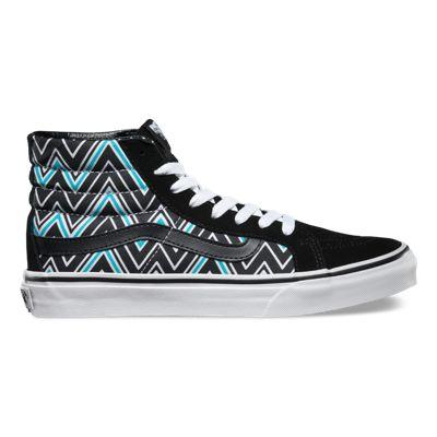 Vans Chevron Sk8-hi Slim (black/scuba Blue)