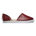 Vans Womens Slip-on Skimmer (moto Leather Madder Brown)