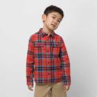 Vans Little Kids Sycamore Flannel Buttondown Shirt (molten Lava)