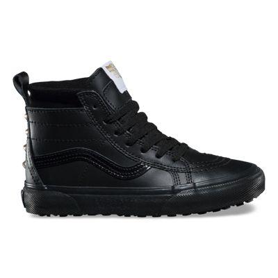 Vans Kids Sk8-hi Mte (black/gold Stud)
