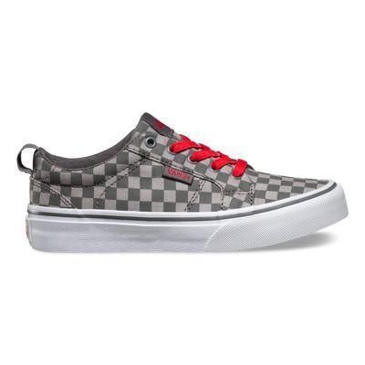 Vans Kids Bishop Slip-on (checkers Gray/red)