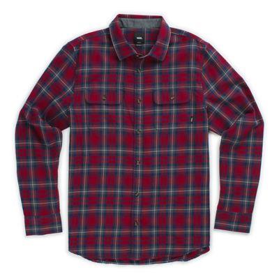 Vans Boys Sycamore Long Sleeve Shirt (biking Red)