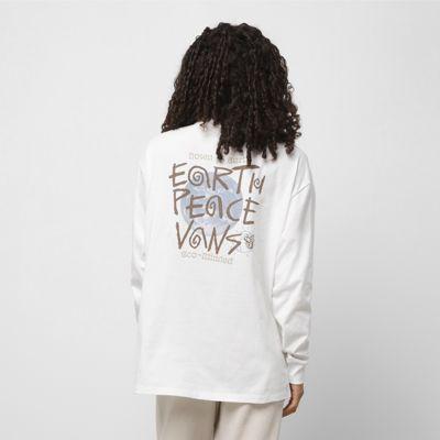 Vans Earth Peace Vans Oversized Long Sleeve Tee (marshmallow)