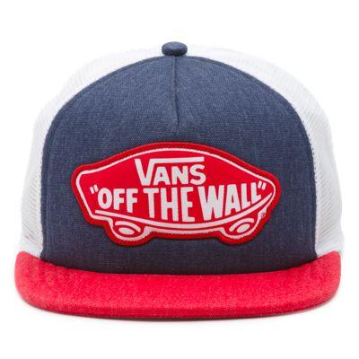 Vans Beach Girl Trucker Hat (crown Blue-tomato)