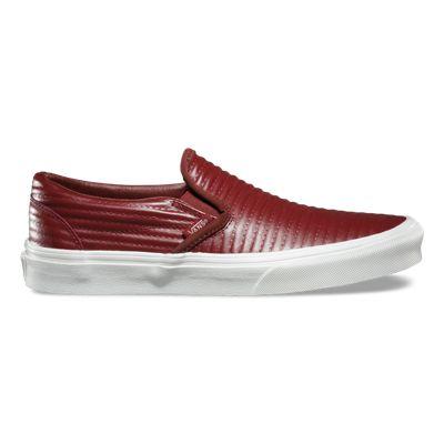 Vans Moto Leather Slip-on (madder Brown/blanc De Blanc)