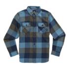 Vans Boys Box Flannel Shirt (grape Leaf/bluestone)