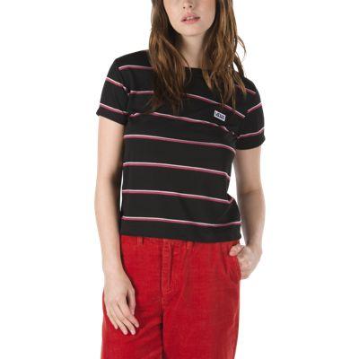 Vans Boom Boom Patch Baby Tee (black Dry Rose)