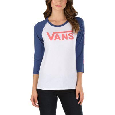 Vans Low Rider Baseball Tee (white-crown Blue)