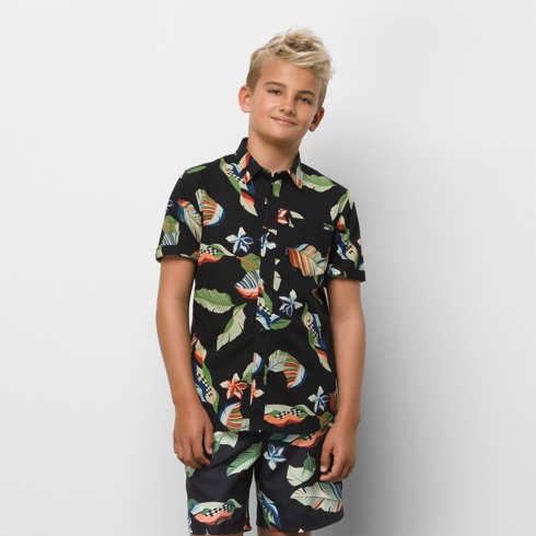 Vans Kids Lucid Floral Buttondown Shirt (black)