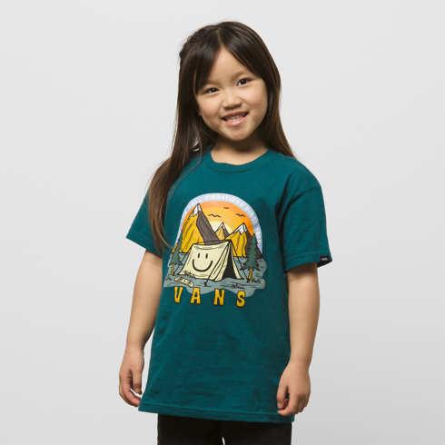 Vans Little Kids Off The Wall Vibes T-shirt (deep Teal)