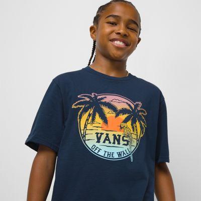 Vans Kids Palm Views T-shirt (dress Blues)