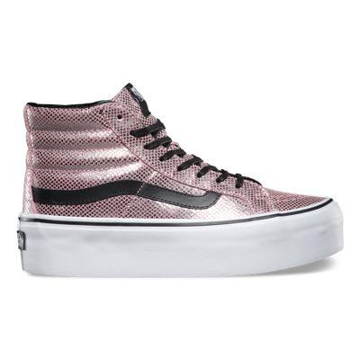 Vans Metallic Snake Sk8-hi Platform (pink/black)