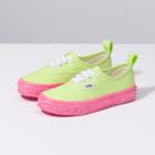 Vans Kids Brain Wall Authentic Elastic Lace (sharp Green/pink Lemonade)