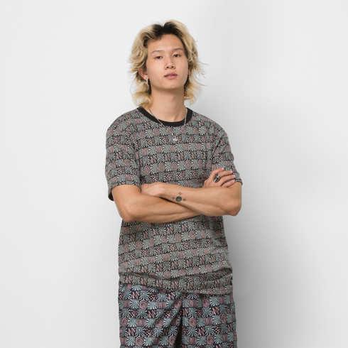 Vans Vibe Check Crew Shirt (black/vans Mellow Rose)