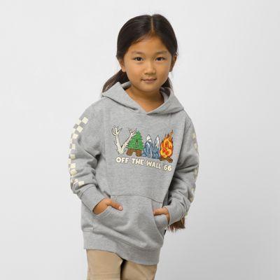 Vans Little Kids Adventures Pullover Hoodie (cement Heather)