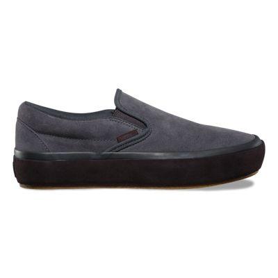 Vans Suede Outsole Slip-on Platform (asphalt/licorice)