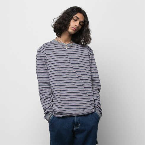 Vans Awbrey Long Sleeve Shirt (gravel Heather/elderberry)