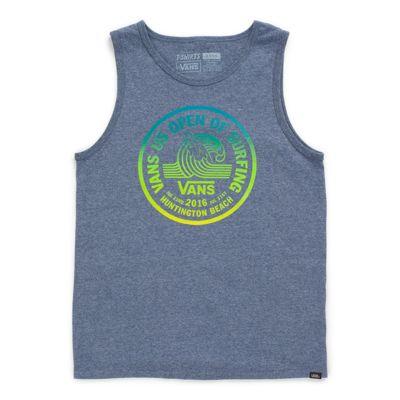Vans Boys 2016 Uso Logo Lock Up Tank (navy Heather)