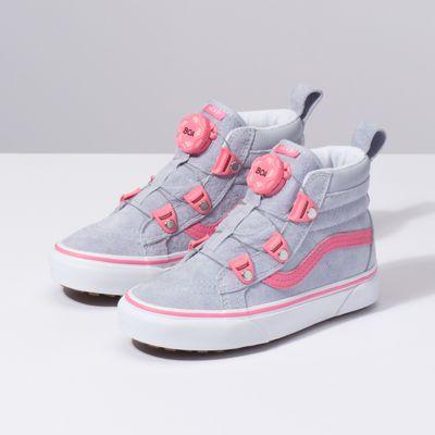 Vans Kids Sk8-hi Mte Boa (gray Dawn/pink)
