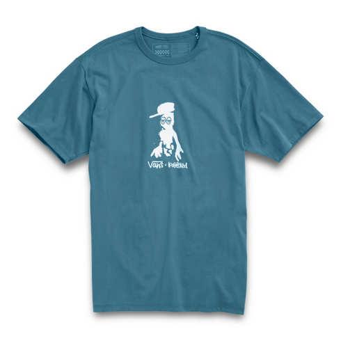 Vans Krooked By Natas For Ray Off The Wall Classic Tee (aegean Blue)