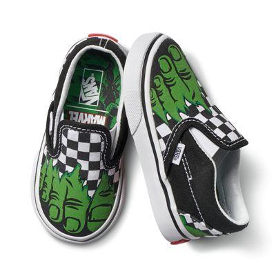 Vans X Marvel Toddler Slip-on (hulk Checkerboard)