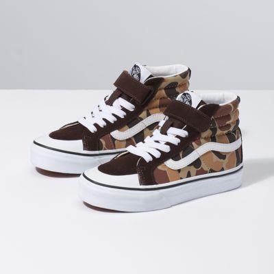 Vans Kids Vintage Camo Sk8-hi Reissue 138 V (chocolate Torte/true White)