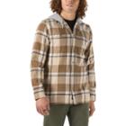 Vans Lopes Heavy Weight Flannel Hooded Buttondown Shirt (dirt)