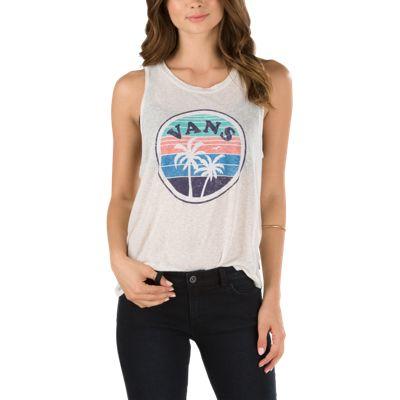 Vans Dos Palmas Muscle Tee (white Sand)