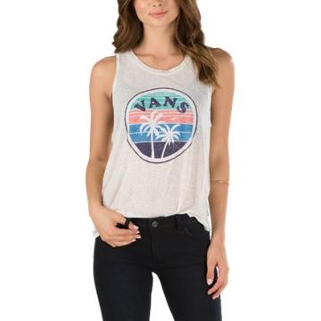 Vans Dos Palmas Muscle Tee (white Sand)